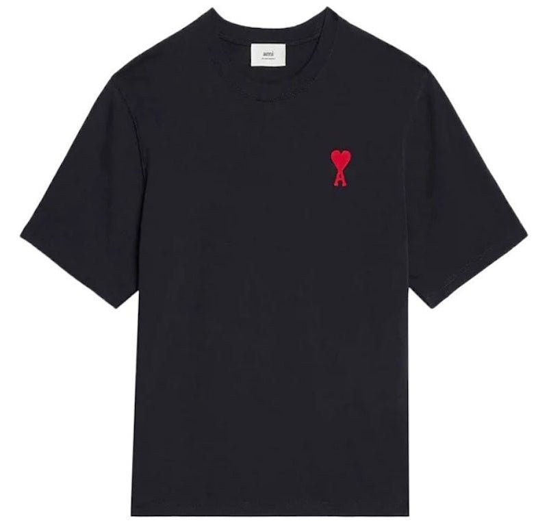 Ami Paris Ami De Coeur T-Shirt Black - OnSize