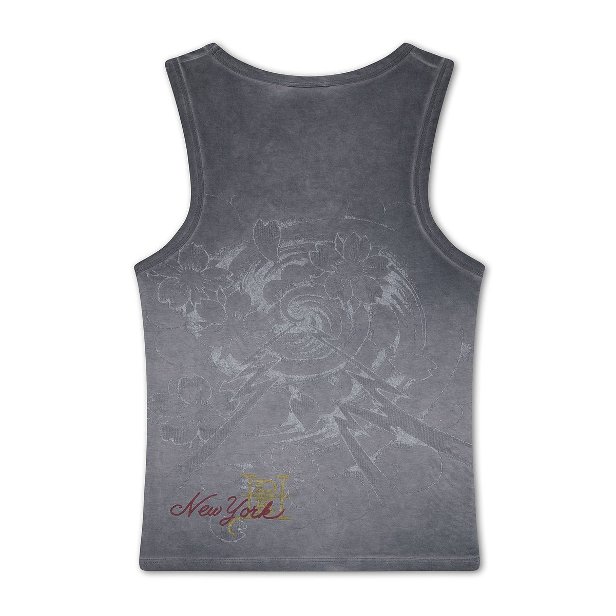 Ed Hardy In Memory Of When I Cared Washed Fitted Vest Top Black - OnSize