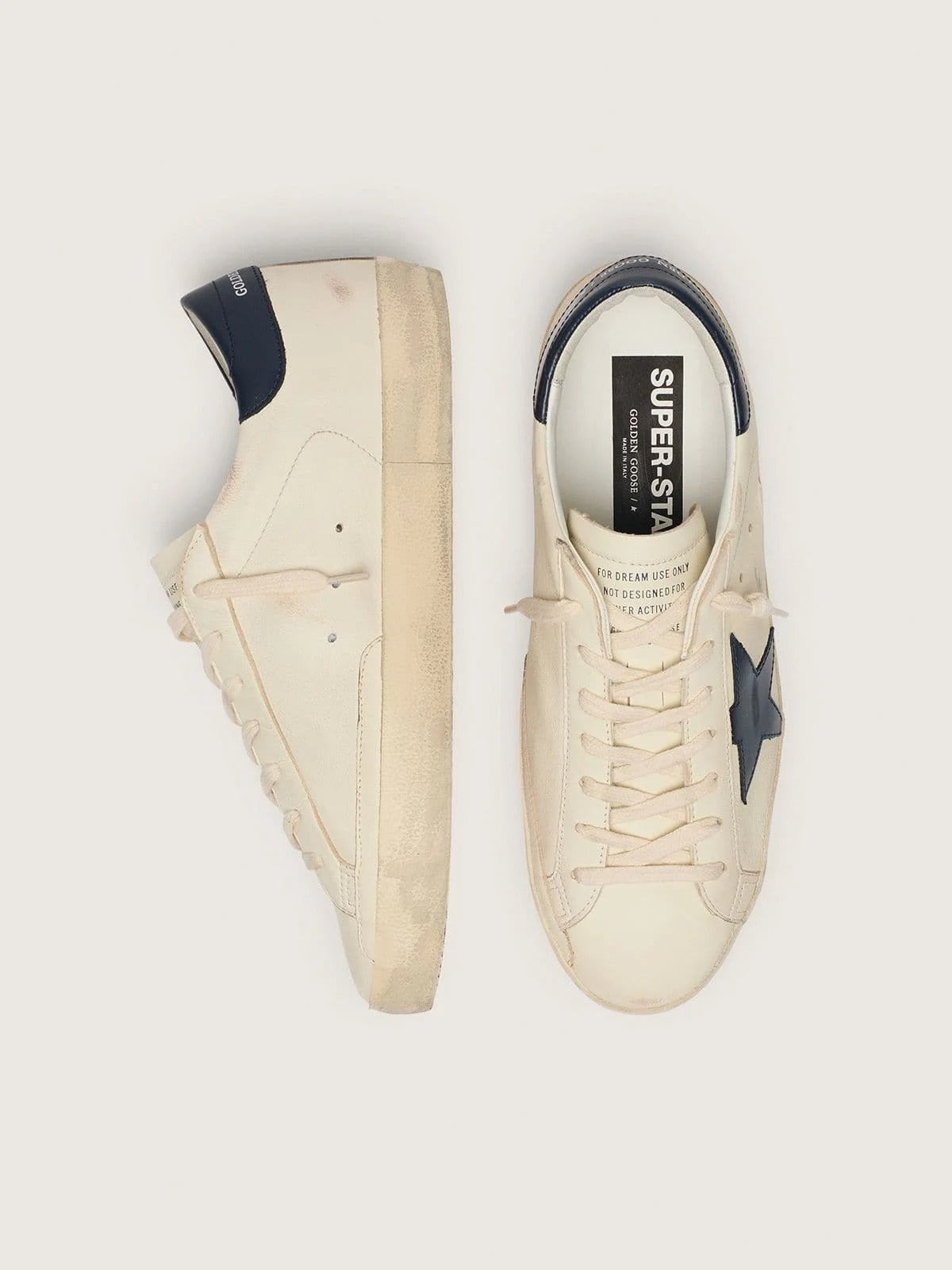 Golden Goose Super-Star Beige Night Blue - OnSize