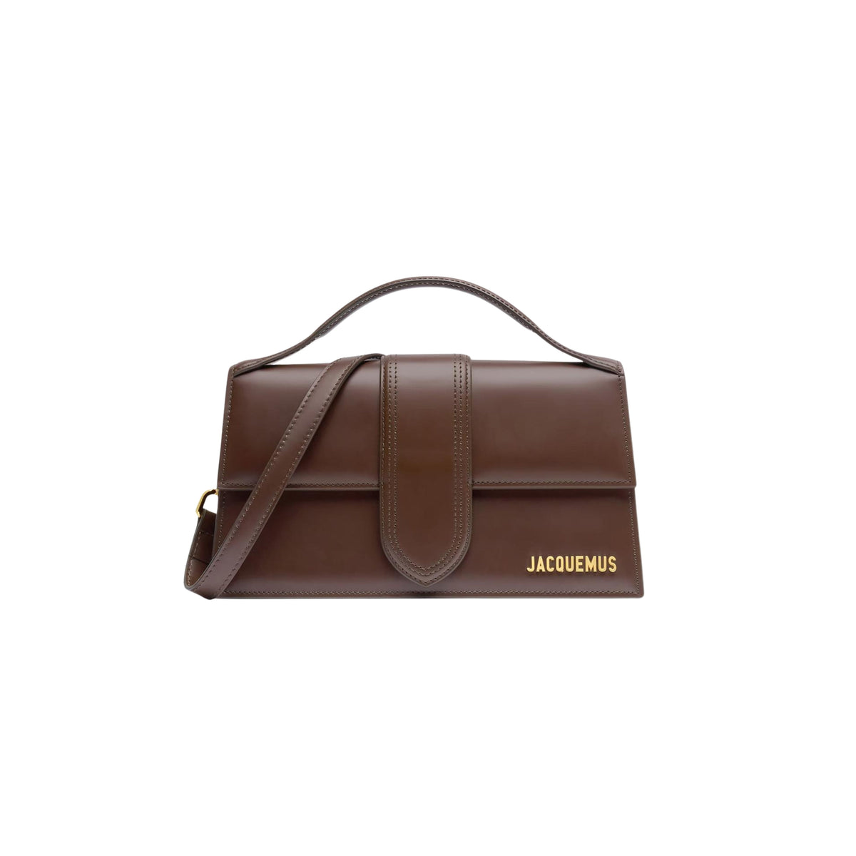 Jacquemus Le grand Bambino Crossbody Strap Handbag Dark Brown - OnSize