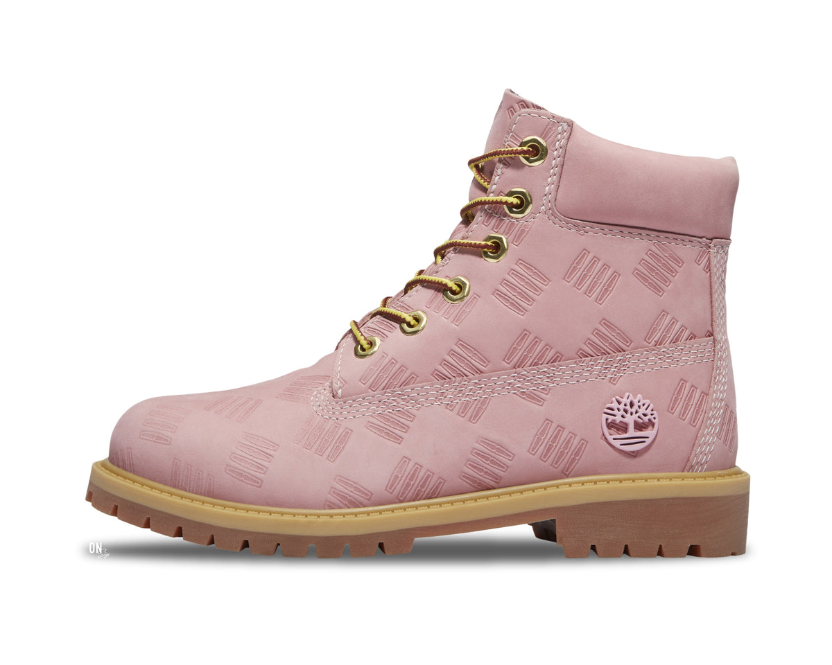 Timberland 6" Premium Waterproof Boot Pink Debossed Print - OnSize