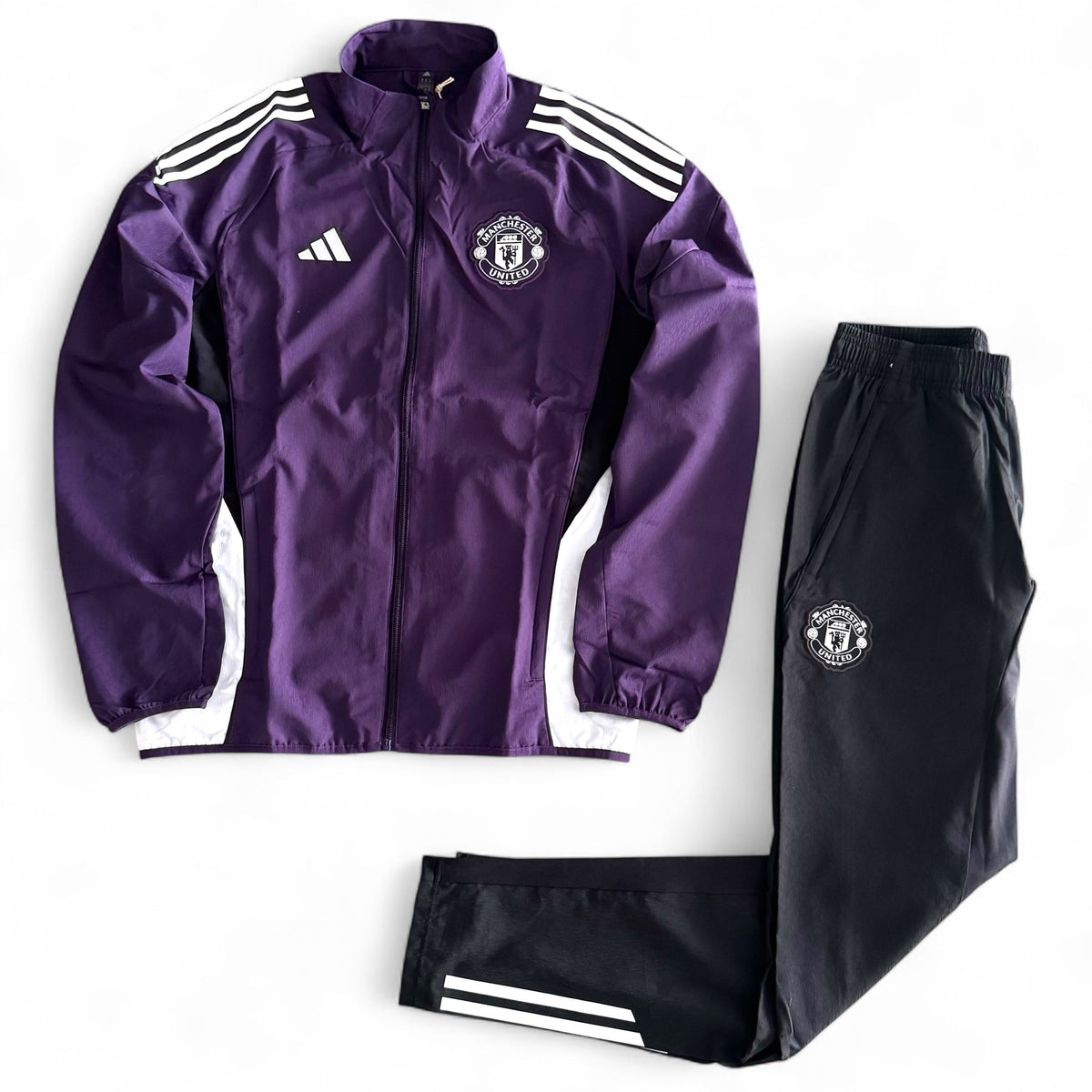 adidas Manchester United Tiro 25 Competition Tracksuit Purple - OnSize
