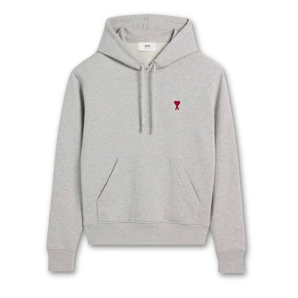 Ami Paris Ami de Coeur Hoodie Heather Ash Grey - OnSize