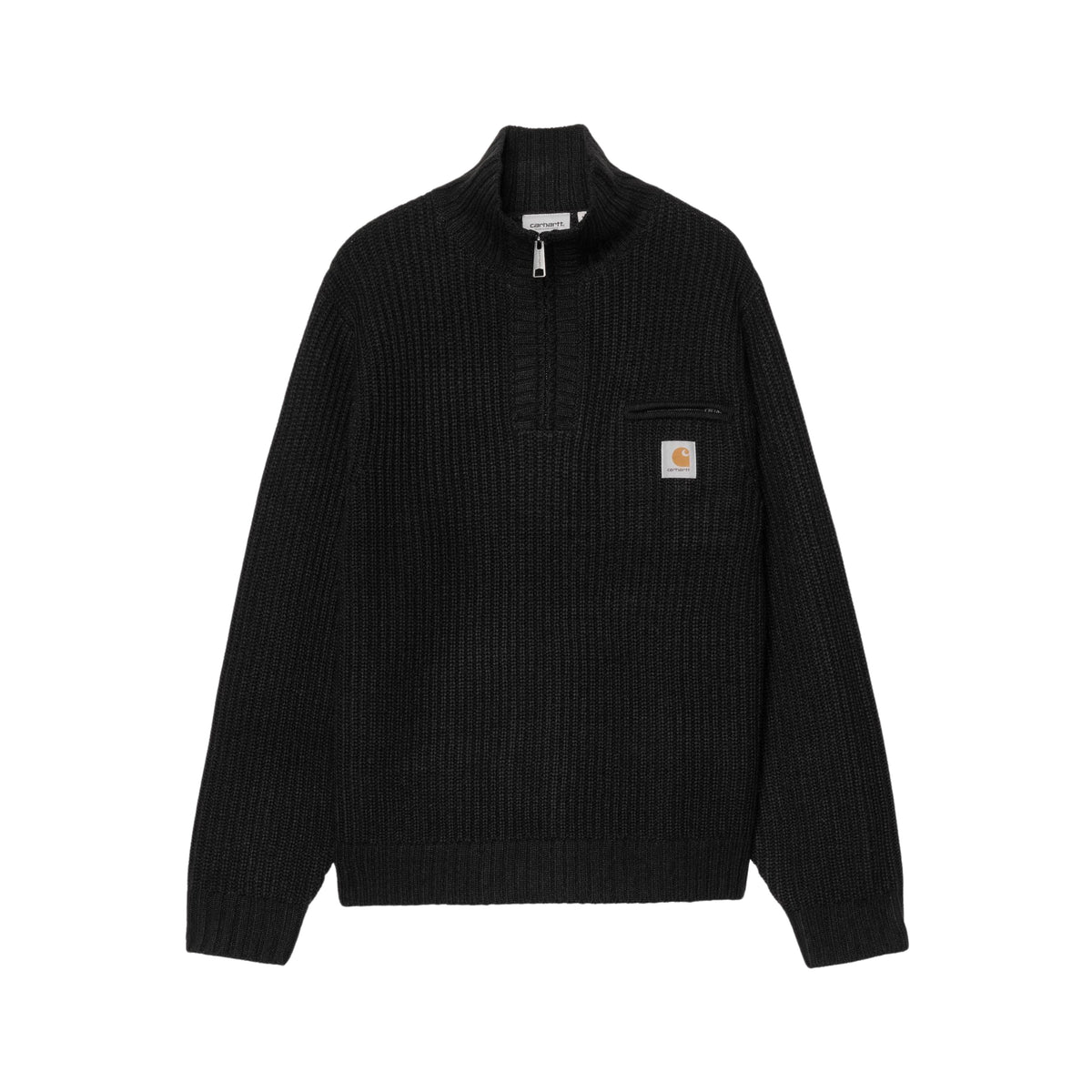 Carhartt WIP Detroit Half Zip Sweater Black - OnSize