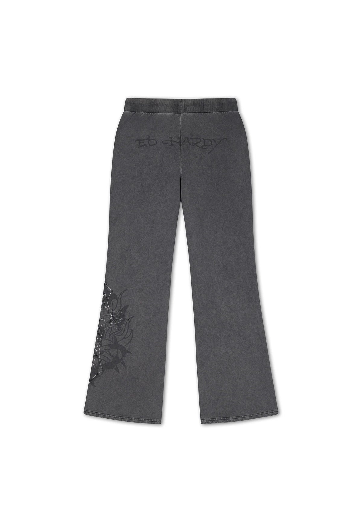 Ed Hardy Cross And Thorns Washed Flared Joggers Black - OnSize