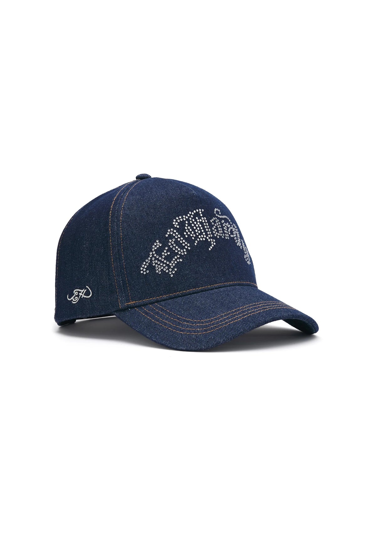 Ed Hardy Diamante Gothic 5 Panel Indigo Trucker Cap - OnSize