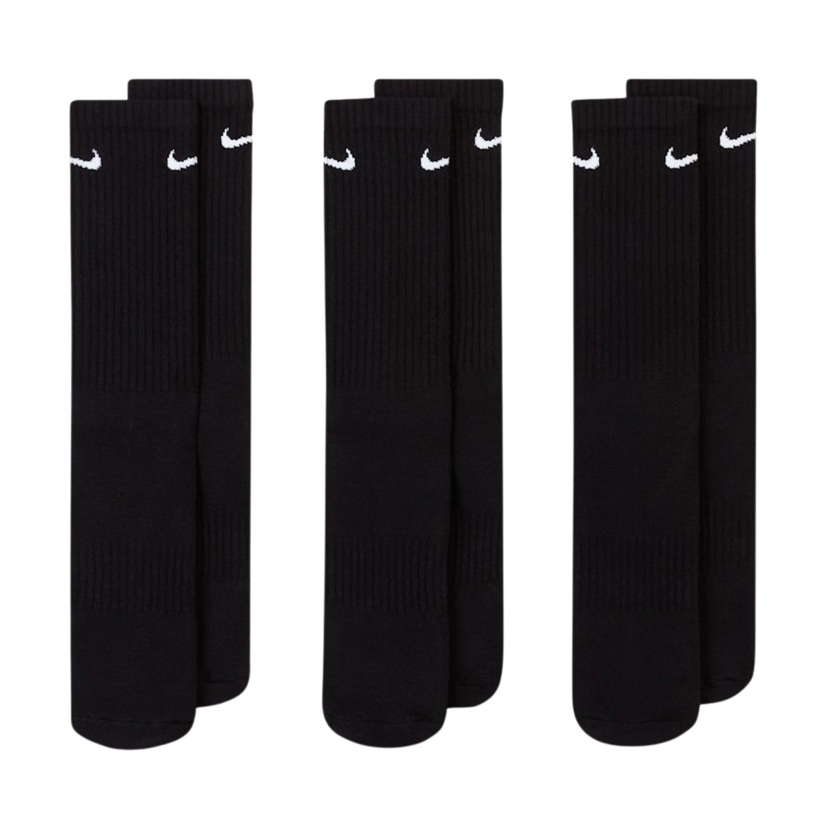 Nike Everyday Cushioned Black Training Crew Socks - OnSize